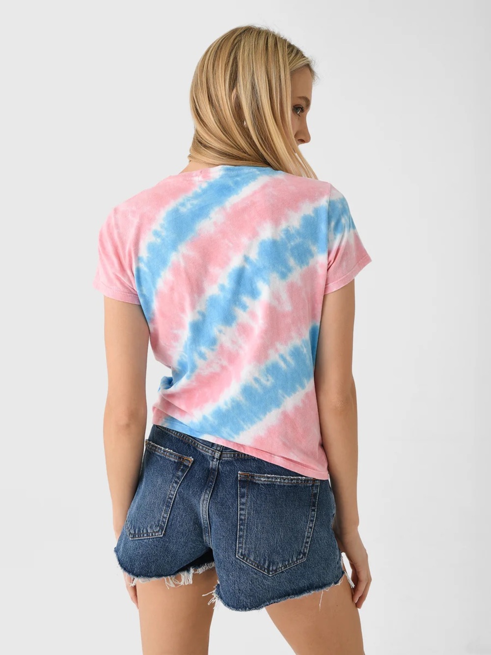 MOTHER Snow Cones Tie-Dye Tee - Pink & Blue - Picture 3 of 4